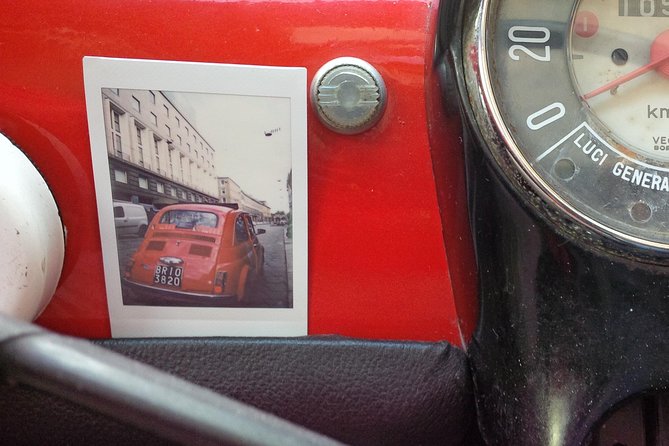 2 hour Vintage Fiat 500 Central City Tour in Milan - Duomo di Milano from via Larga and the city behind it