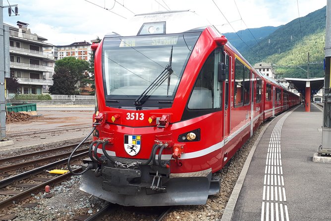 Bernina Red Train, Swiss Alps & St Moritz From Milan - The Bernina Red Train: Europe’s highest train point by window view