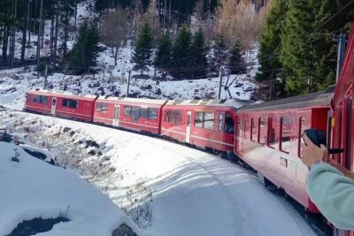 Bernina Red Train, Swiss Alps & St Moritz From Milan - Arriving in St Moritz: 1.5 hours to shop, snack, and reset