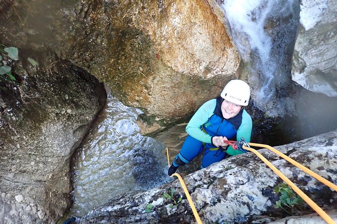 Canyoning "Summerrain" - fullday Canyoning Tour also for beginner - The river day in plain English: climbing, sliding, jumps, swimming, abseiling
