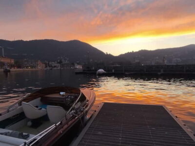 Como: Wooden Boat Private Tour with Winter Cover and Skipper - Getting on board at the S. Agostino floating pier (and finding it fast)