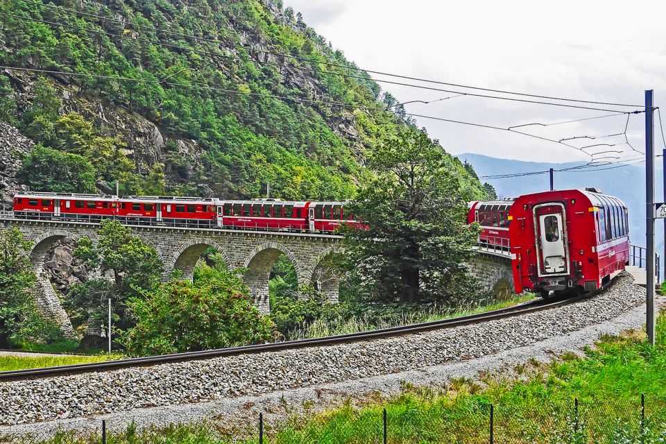 From Milan: Lake Como Cruise, St. Moritz & Bernina Red Train - Where to sit for better views: right side bus, left side train
