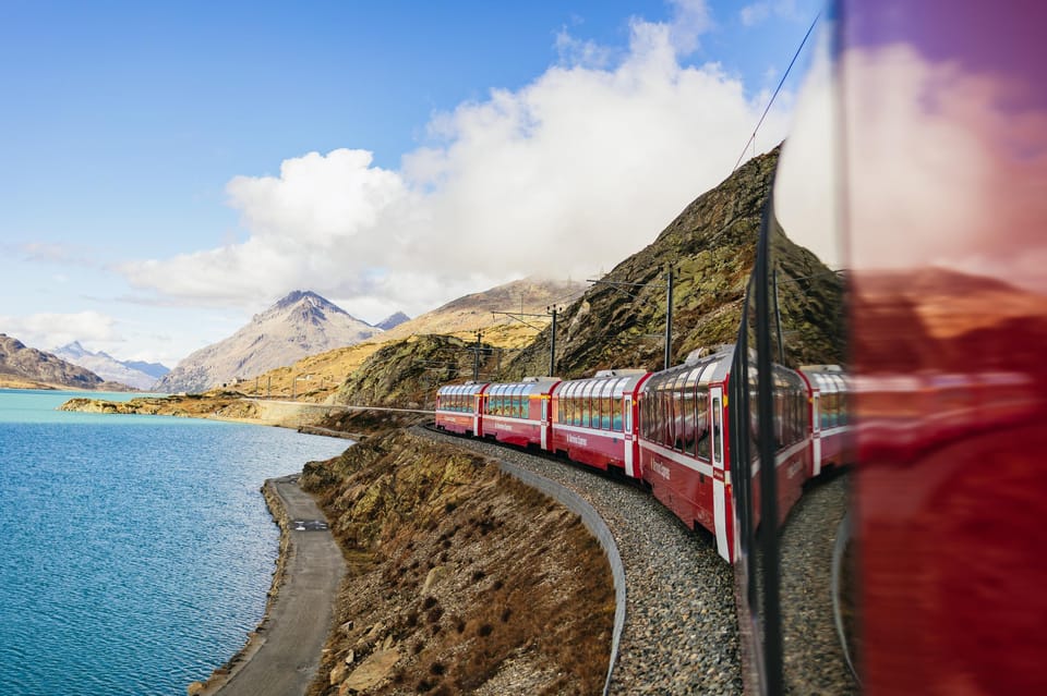 From Milan: St. Moritz and Panoramic Bernina Express Tour - St. Moritz free time: lake walks, shopping, and pastries