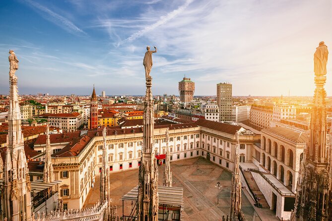 Milan Small Group: Duomo & Rooftop, Sforza Castle, Gelato Tasting - Sforza Castle and the views toward Arco della Pace